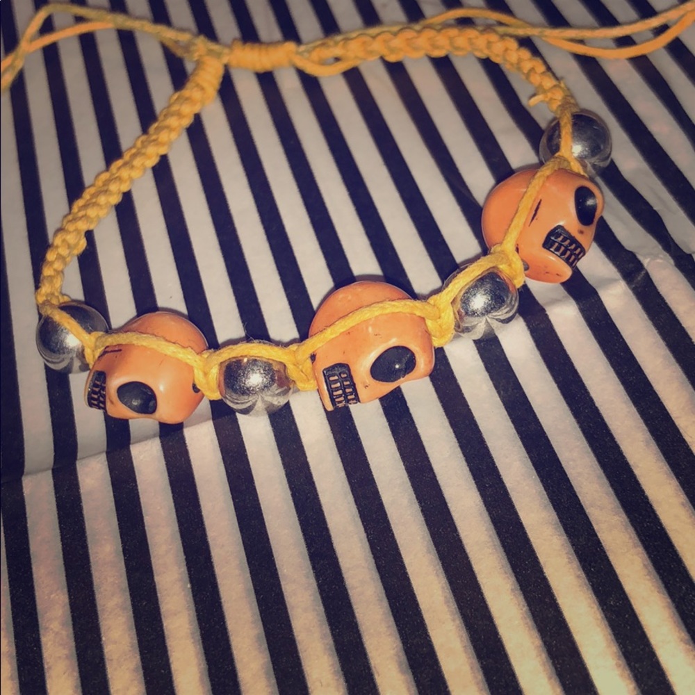🍾🕸💀Day of the dead gold yellow bracelet!